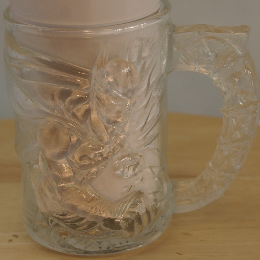 Vintage 1995 McDonalds Batman Forever Glass Mugs Set of 2 Batman & Robin France - Picture 12 of 16